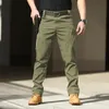 Calças masculinas militares tático carga safari calças de trabalho multi bolso impermeável caminhadas sprots ao ar livre para homens macacão solto 231219