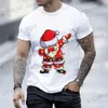 T-shirts hommes unisexe 2022 T-shirt pour hommes légèrement élastique T-shirt de Noël Hommes Festival Come Streetwear Cool Hip Pop Tops à manches courtes Tee T231219