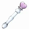 Anal Toys Gay Sex Products Butt Plug Vaginal Stimulation Vibrator Love Heart Wand Valentine Glass Handcrafted Dildo Toy 231219