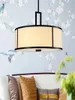 Hanglampen Chinese stijl ronde stoffen schaduwverlichting Woonkamerlamp Modern huis Zen Slaapkamer Eethuis