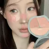 خدود خامدة 3 ألوان بلش لوحة أملس ألوان روج لوحة Con Highlighter توسيع لون أحمر الخدود الأزرق 231218