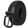 Belts Drizzte Big&Tall 47inch-67inch Black Braided Elastic Stretch Belt Casual For Men Thick