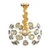 Lustres Jmmxiuz Modern Gold Crystal Chandelier Sala de estar Jantar LED Iluminação Luxo Cozinha Quarto Luminárias