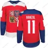 Camisa da seleção da República Tcheca da Copa do Mundo de Hóquei de 2016 3 Gudas 9 Michalek 11 Hanzal 12 Faksa 14 Plekanec 18 Palat 23 Jaskin 31 Pavelec Jerseys 43