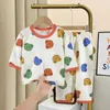 Pullover Cute Bear Print Baby Clothing Set Children Long Sleeve+Pants Two Pieces Passar Kids Cotton Pullover Top Tee Girl Boy Casual Outfitl231215