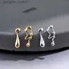 Dangle Chandelier Fashion Sliver Color Asymmetrical Water Drop Earrings for Woman Retro Punk Hip Hop Metal Geometric Irregular Earrings JewelryL231219