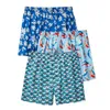 Herren Nachtwäsche 3pcs Home Pyjama Shorts Loose Elastic Sleep Botton Baumwolle bequeme atmungsaktiv