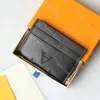 Mens Wallet Classic Card Holder Designer Men Leather Wallet Mini Coin Purse Luxury Letter Bank Cardholder Business Styel With Box