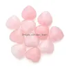 Artes e artesanato cura cristal natural rosa quartzo amor coração pedra chakra reiki entrega gota casa jardim dhi0l