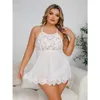 New Arrival Sexy Night Dress Fat Woman Temptation Plus Size Plus Fat Lace Nightdress Transparent Female Erotic Lingerie