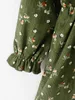 Robes de fille pour enfants Girls'green Floral Cordire