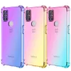 Rainbow Gradient Color Case för ett plus 11 12 10 8 Pro Nord 8t Transparent TPU -telefonfodral Mjukt stöddäckning 100 st