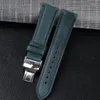 Watch Bands Calfskin Leather Watchbands Soft Handmade Band Wrist Strap Stainless Steel Butterfly Buckle Replacement 18mm 20mm 22mm