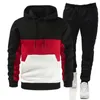 Herren-Trainingsanzüge, Herren-Trainingsanzug, hochwertiges Kapuzenpullover, Jogginghose, 2-teiliges Set, luxuriöser lässiger Sportanzug, Jogging-Patchwork-Kleidung 231219