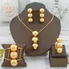 Wedding Jewelry Sets Luxury 18K Gold Plated Set Round Beads Earrings Necklace African Dubai Drop Fashion Italian Gift 231219