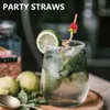 Engångskoppar Straws Styling Straw Birthday Party Återanvändbar Dricker Dekorativ leksaksfestival Curly
