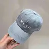 Miu denim baseball cap kvinnor hiphop hat brev mössor för damer män utomhus sommar visir hösten avslappnad snapback sun hatt gorras241z