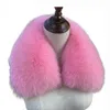 Foulards col de fourrure hiver véritable écharpe pour manteau court naturel pour les femmes véritable silencieux carré 231218