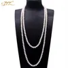 Jyx Pearl Sweater Naszyjniki długie okrągłe naturalne białe 8-9 mm naturalny naszyjnik z perłami słodkowodnej Perl Naszyjnik 328 201104296S