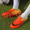 Athletic Outdoor Outdoor Orange FG/TF Children's Soccer Shoes Size 31-44 Lace-up Football Boots Sneakers Kids Soccer Sneakers for Men Women 231218