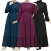 Ubranie etniczne Ramadan Abayas dla kobiet muzułmańskie otwarte zamek skromny swobodny długi sukienka maxi arabowa szata jalabiya caftan islam