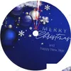 Decorações de Natal Árvore Saia Azul Bola Fir Ramo de Floco de Neve Tapete para Feriado Xmas Ano Lobby Home Ornamento Gota Entrega Jardim F Dhj0n