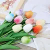 Fleurs décoratives 3/5 pièces tulipe artificielle vraie touche fausse fleur fête maison mariage décoration Bouquet fête des mères cadeau de saint valentin