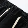 Men's Pants Spring And Autumn Loose Jeans Casual Versatile Wide Leg Fashion Solid Colour Drawstring Elastic Waist Trousers