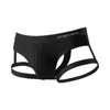 Sous-vêtements Design mâle Sexy solide sous-vêtements Lingerie jockstrap Gay Boxer Shorts Stretch Bikini fesses boxeurs creux