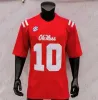 مخصص Ole Miss Rebels Football Jersey College Eli Manning D.K. Metcalf Jaxson Dart E Judkins Bentley IV Coleman Corral Brown Johnson RE