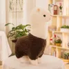 Simpatici giocattoli di peluche di alpaca Animali di moda bambole di peluche morbide Sedia da ufficio Divano Cuscini Kawaii Regalo di compleanno per ragazze