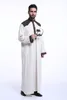 Abbigliamento etnico Musulmano Islamico Uomo Jubba Thobe Abito a maniche lunghe Abbigliamento Ramadan saudita Abaya Caftano Jalabiya Dubai Abito arabo tradizionale