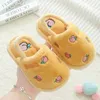 Slipper Size 22-27 Boys Girls Shoes Infant Slippers Toddler Infant Plush Cartoon Fruit Anti-slip Pre-walker Autumn Warm Sandals 231219