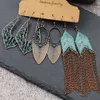 Wholesale Bohemian Retro Drop Handmade Woven Round Hoop Earrings Tassel Earring Sets for Women Jewelry