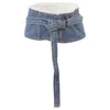 Ceintures Décorations de salle de bain Femmes Ceinture Denim Large Ceinture Lady Corset pour robe Femme