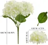 Dekorativa blommor hortensia gren Vit konstgjord falsk bukett blomma arrangemang för hem bröllop centerpieces dekoration