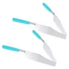 Conjuntos de louça 2 Pcs Bolo Faca Corte Decoração de Casamento Slicing Guider Aço Inoxidável Sobremesa Braçadeira