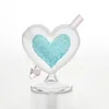 Sparkling Heart Bong Lover Shape Hookahs Heart Traveler Water Pipe with Colorful design Come with Smoking Bowl