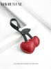 Nyckelringar Bag charm Tillbehör Handväska Pendant Cherry Creative Cherry Keychain Schoolbag Love Heart Leather Handväska Tillbehör 231218