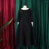 Robes décontractées Blanc Vert Noir Rouge Hiver Automne Maxi Élégant et joli manches longues pour femmes Plus Taille Vêtements 2023