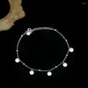 Charm Armbanden 925 Verzilverd Kwastje Ronde Kraal Enkelbandje Voor Vrouwen Partij Sieraden Accessoires Sl202