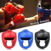 Casque de boxe en Pu entièrement couvert pour enfants et adultes, équipement d'entraînement Muay Thai, couvre-chef de boxe, équipement de gymnastique, protège-tête de Taekwondo