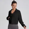 Al Yoga Jacket Sports Coat Womens Tight Yoga kläder snabbtorkande långärmad topp blixtlåsare jacker cardigan fitness yy7024 mode