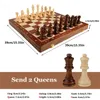 Chess Games 15" x 15" High-end Folding Chess Set Top Grade Classic Handwork Solid Wood Pieces Walnut Chessboard Children Gift Board Game 231218