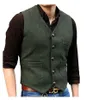 Gilet da uomo 2023 Gilet primaverile e autunnale con scollo a V Abito da sposa da sposo