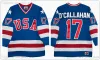 1980 Miracle On Ice Team 21 Mike Eruzione Hockey Jersey Pull 30 Jim Craig 17 Jack Callahan Bleu Blanc Cousu Hommes Vierge Sans Nom Numéro 46