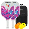 Rackets Tennis Rackets Pickleball Paddle Set Carbon Pickleball Racket Set van 2 rackets en 4 Pickleballs Balls Pickleball -racket met POR