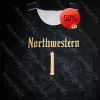 Custom Northwestern Wildcats Basketball Jersey College Pete Nance Pat Spencer Miller Kopp Young Boo Buie Gaines Robbie Beran Turner