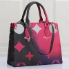 HH Diseñadores de lujo bolsos de hombro rápidos Tote on the GO Gradiente Rainbow Render Bolsa de compras Crossbody Cartas Flores Flores Floral Mujeres M59859