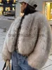 Women's Fur Faux Fur Fur Coat Women Warm Furry Long Sleeve Loose V-neek Female Outwear 2023 Autumn Winter New Fashion Street All Match Lady Overcoat J231219